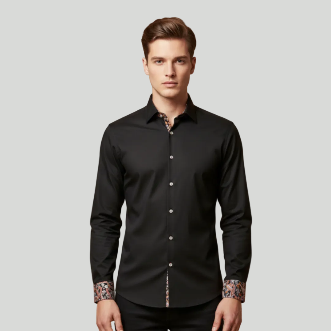 Classic Pattern Trim Shirt
