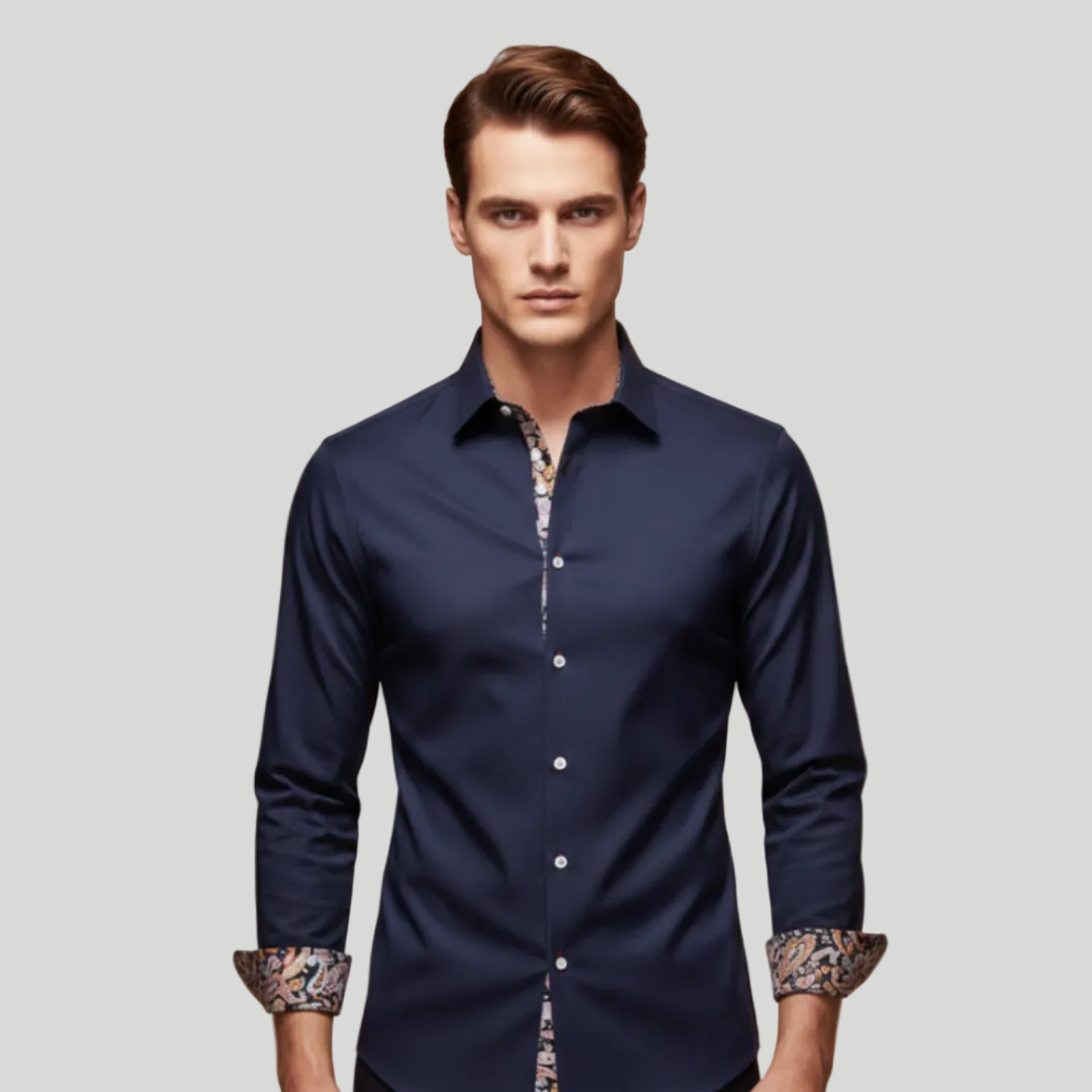 Classic Pattern Trim Shirt