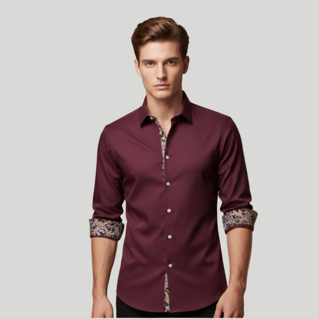 Classic Pattern Trim Shirt