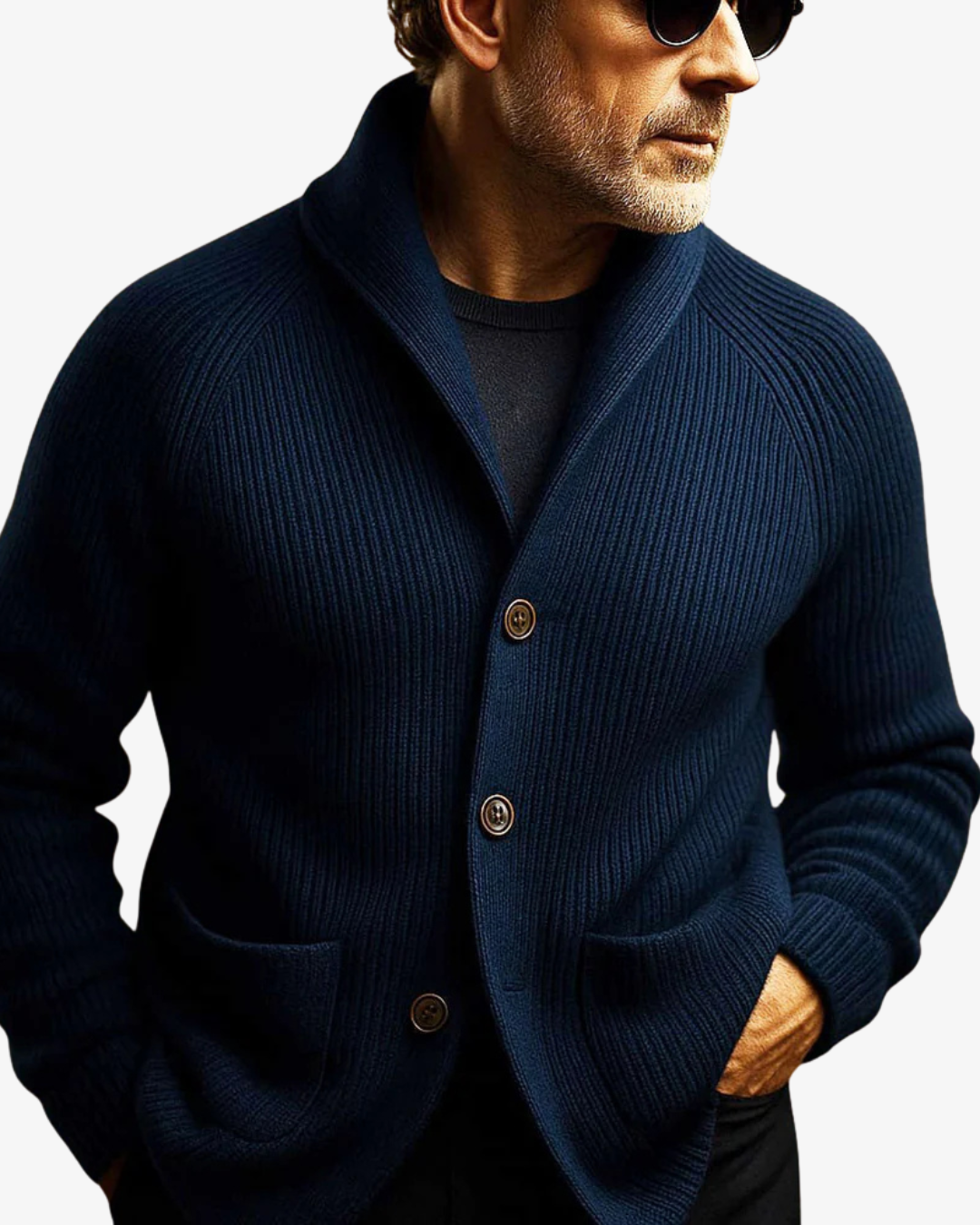 Men's Cardigan Sweater Open Front Long Sleeve Relaxed Fit Layering