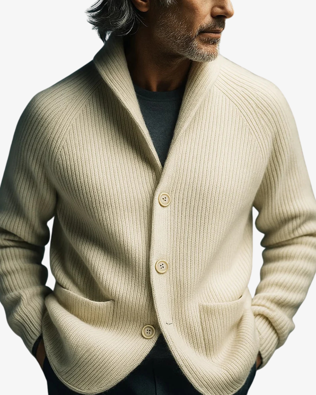 Men's Cardigan Sweater Open Front Long Sleeve Relaxed Fit Layering