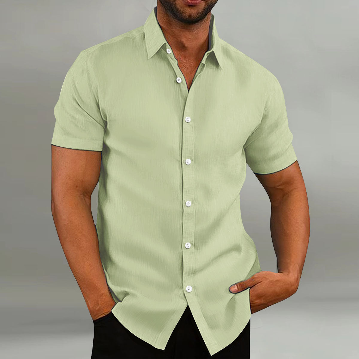 Men's Stylish Short Sleeve Shirt | Slim Fit