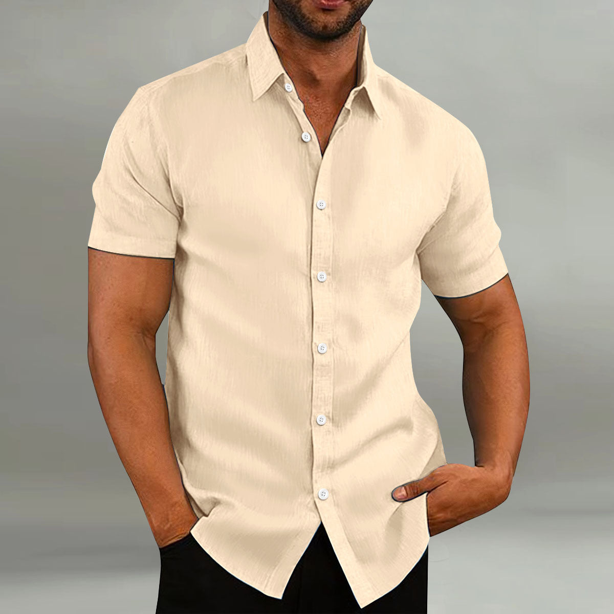 Men's Stylish Short Sleeve Shirt | Slim Fit