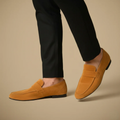 Men's Suede Loafers Slip-On Round Toe Moccasin Smart-Casual Office Formal Casual Everyday Versatile Leather-Look Footwear