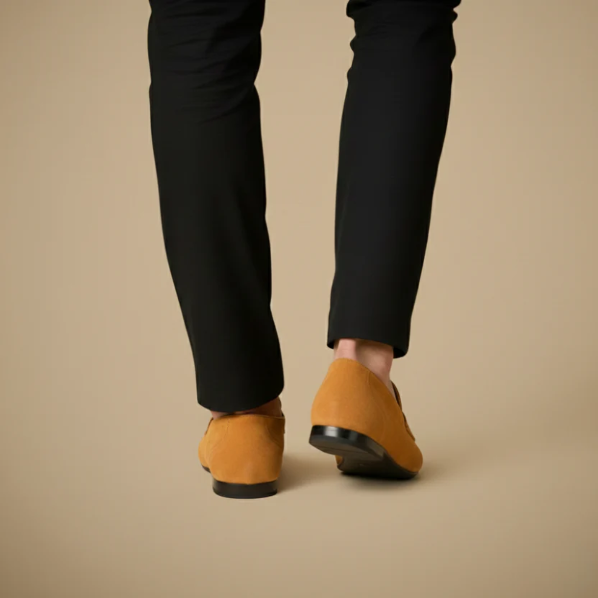 Men's Suede Loafers Slip-On Round Toe Moccasin Smart-Casual Office Formal Casual Everyday Versatile Leather-Look Footwear