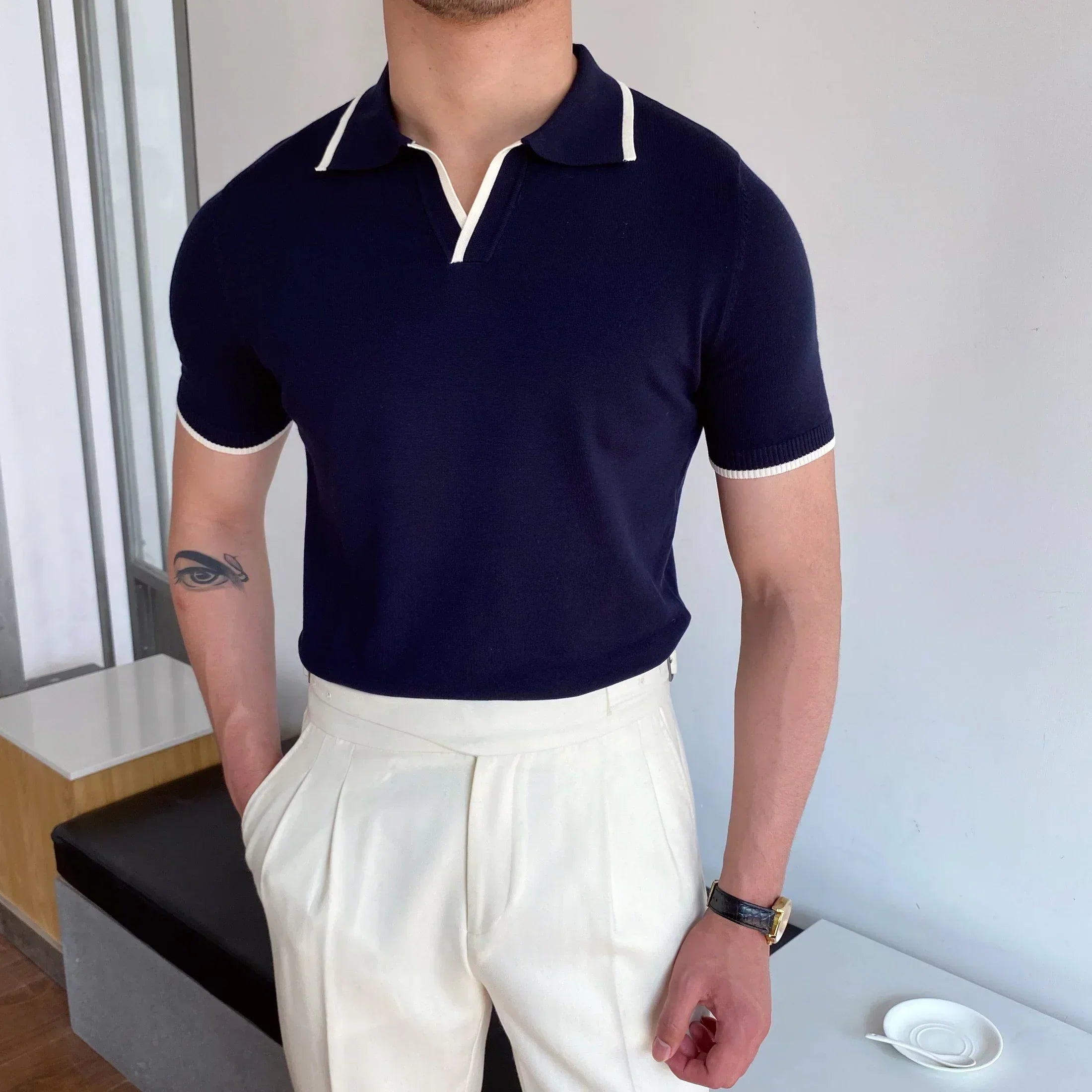 Men’s Classic Harbor Knit Polo | Stylish Casual Top