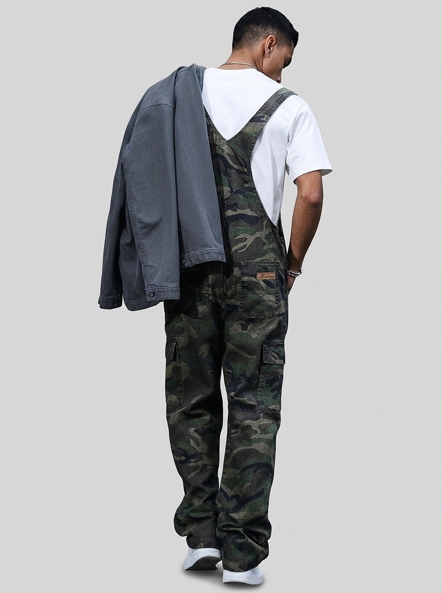 Men’s Camouflage Cargo Bib Overalls