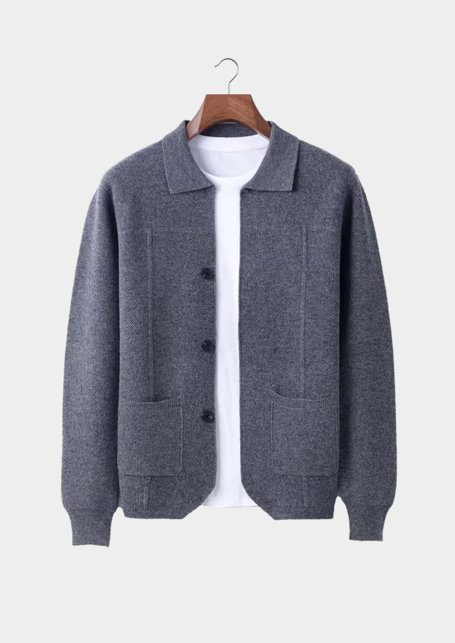 Men's Button-Up Overshirt Relaxed Fit Long Sleeve Classic Casual Everyday