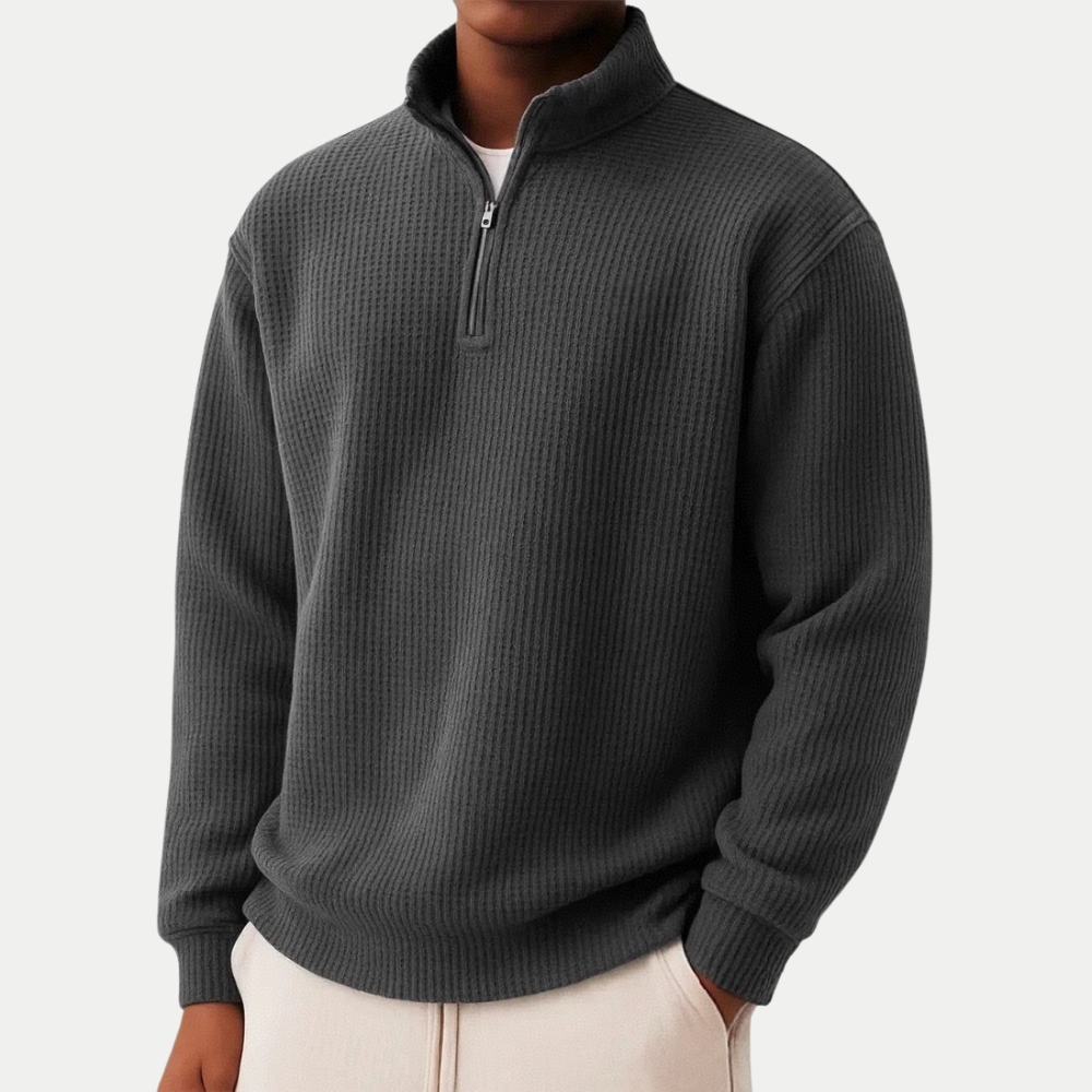 Men's Modern Leisure Jumper Relaxed Fit Long Sleeve Crew Neck Casual Everyday