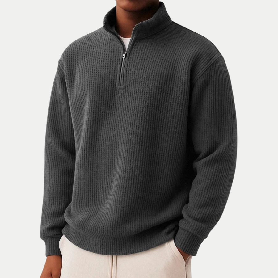 Men's Modern Leisure Jumper Relaxed Fit Long Sleeve Crew Neck Casual Everyday
