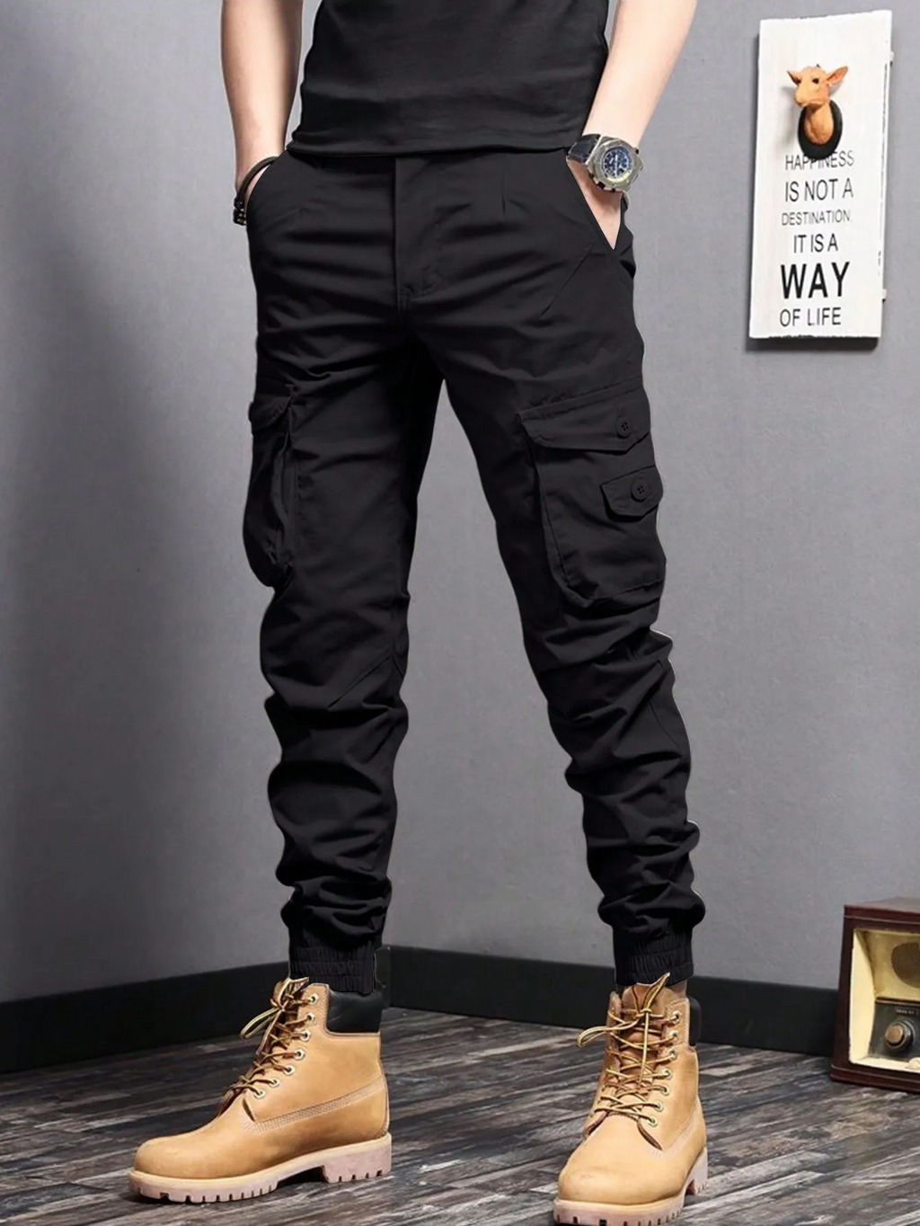 Men's Cargo Tapered Fit Trousers