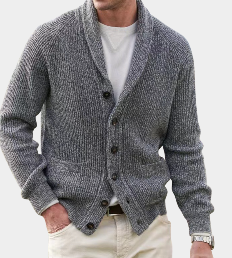 Men's Classic Scarf Cardigan Open Front Relaxed Fit Layering Versatile Everyday