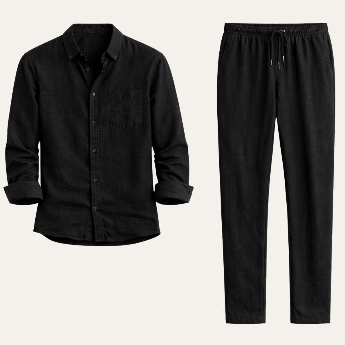 Men's Casual Two-Piece Outfit Short-Sleeve Shirt and Pants Set Relaxed Fit Summer Holiday Beach Everyday Matching Co-Ord