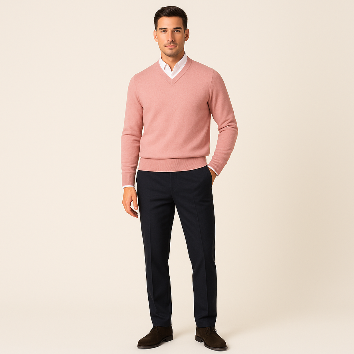 Men's Classic Cashmere Jumper | Elegant
