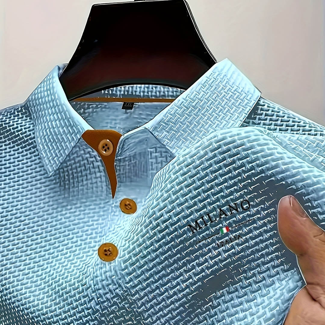 Men's Stylish Textured Polo Shirt | Casual