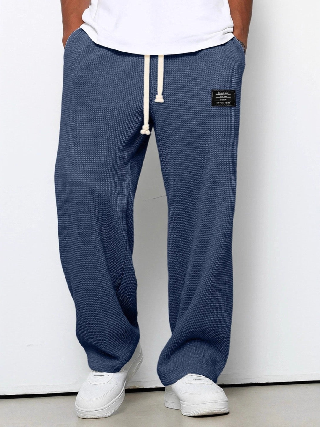 Men's Urban Wide-Leg Trousers Relaxed Fit Casual Everyday Stylish Modern