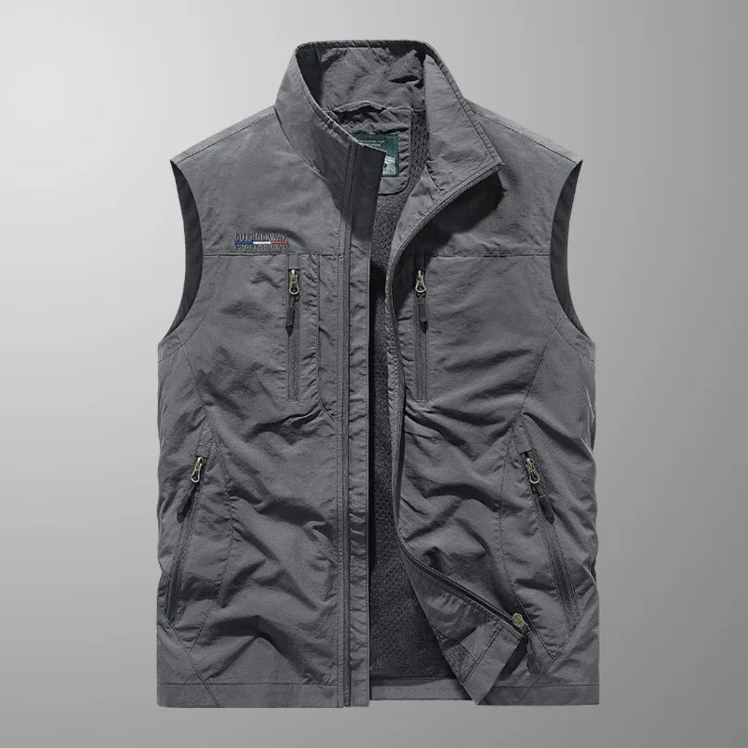 Men's Utility Vest Multi-Pocket Outdoor Adjustable Functional