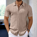 Men’s Casual Short Sleeve Shirt | Structured Knit Design