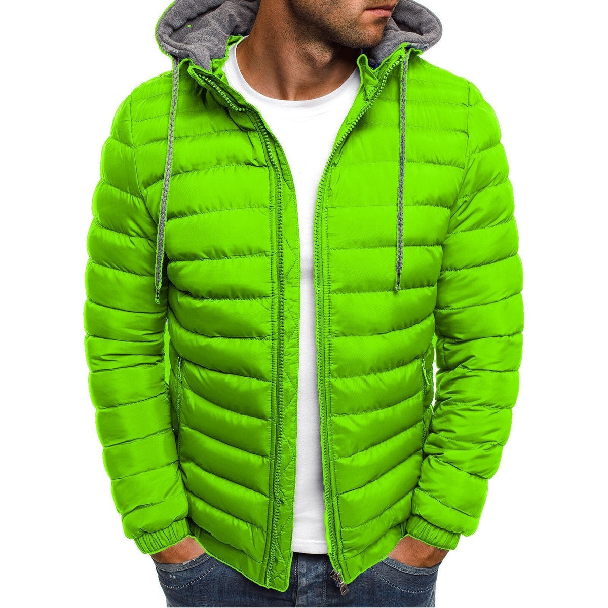 Men's Insulated Down Jacket Thermal Layering Outdoor Casual