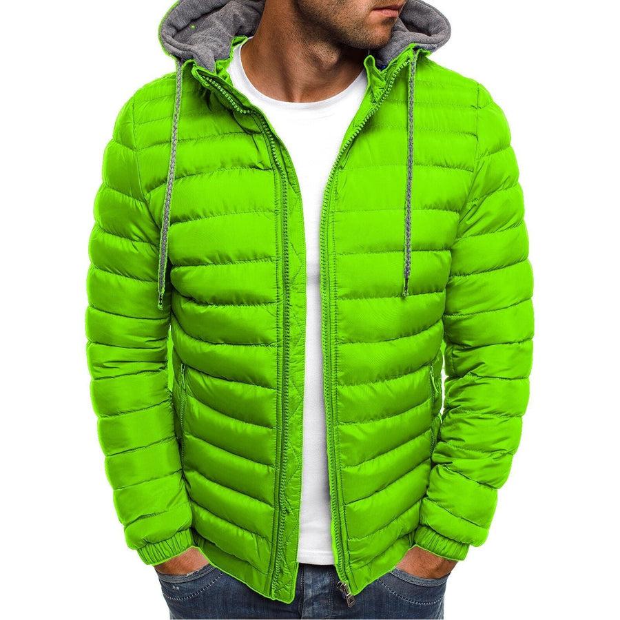 Men's Insulated Down Jacket Thermal Layering Outdoor Casual