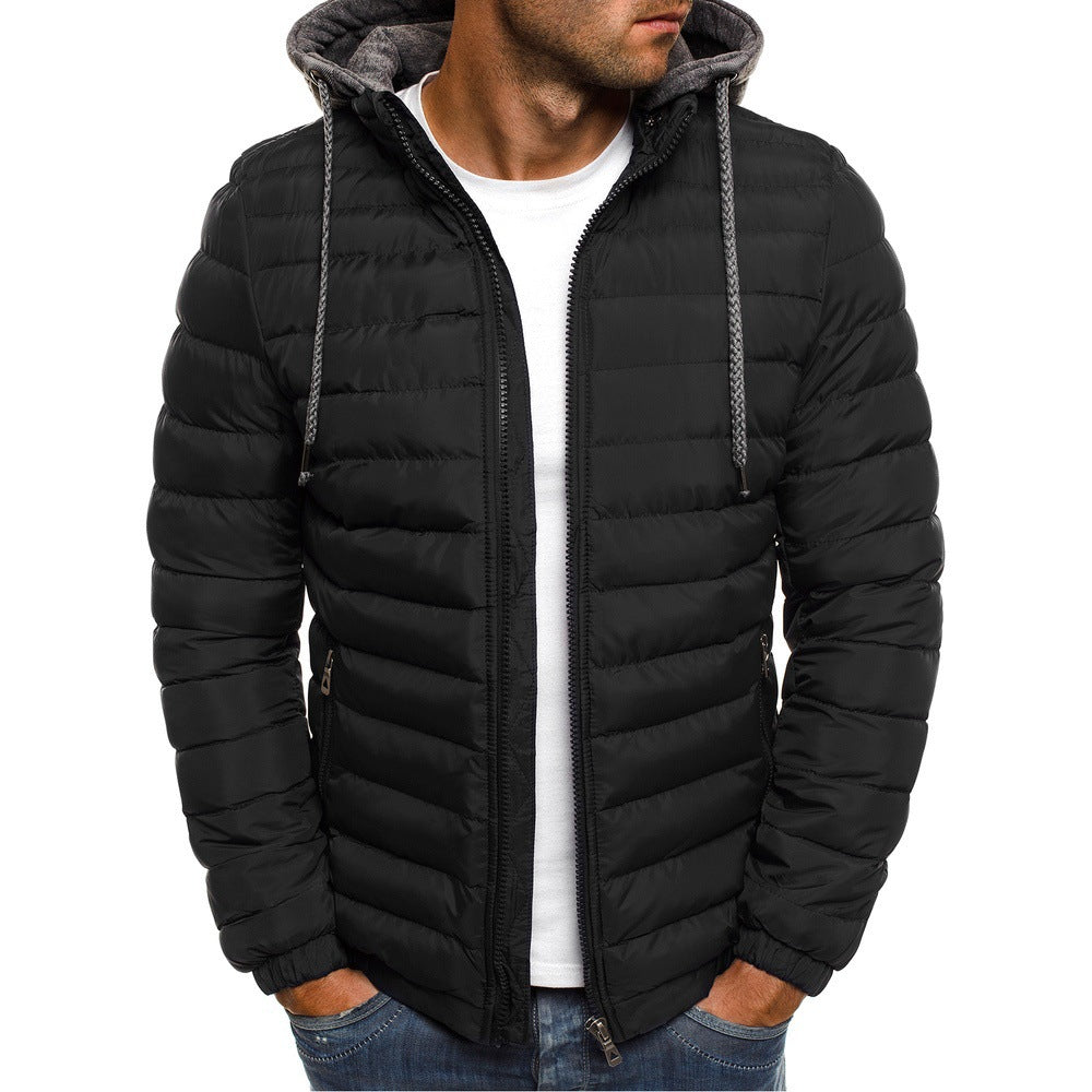 Men's Insulated Down Jacket Thermal Layering Outdoor Casual