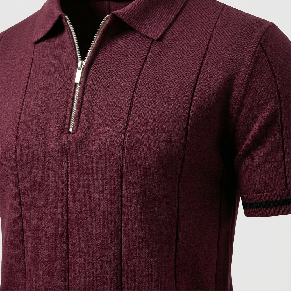 Men's Stylish Quarter-Zip Polo | Casual