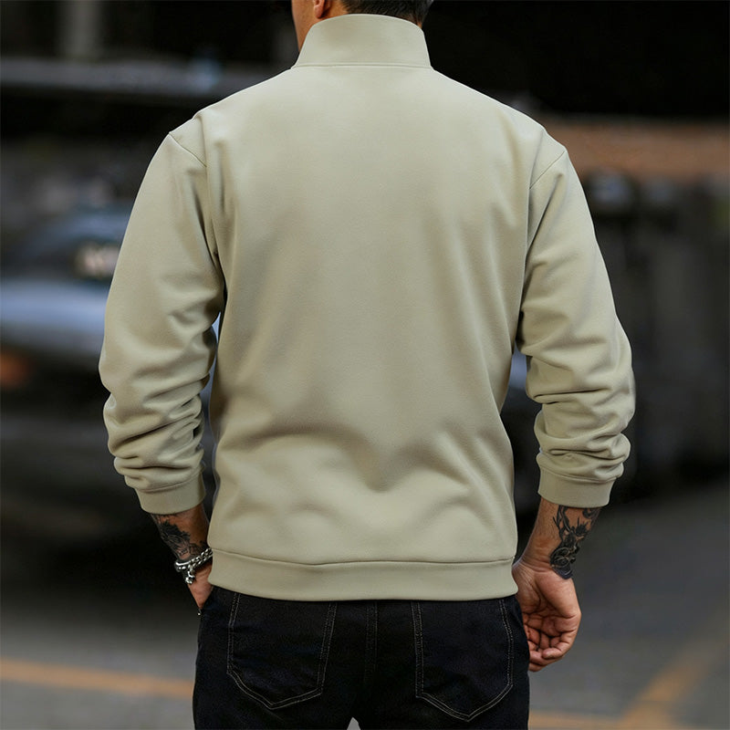 Men's Long Sleeve Half-Zip Shirt Casual Fit Versatile Everyday Layering
