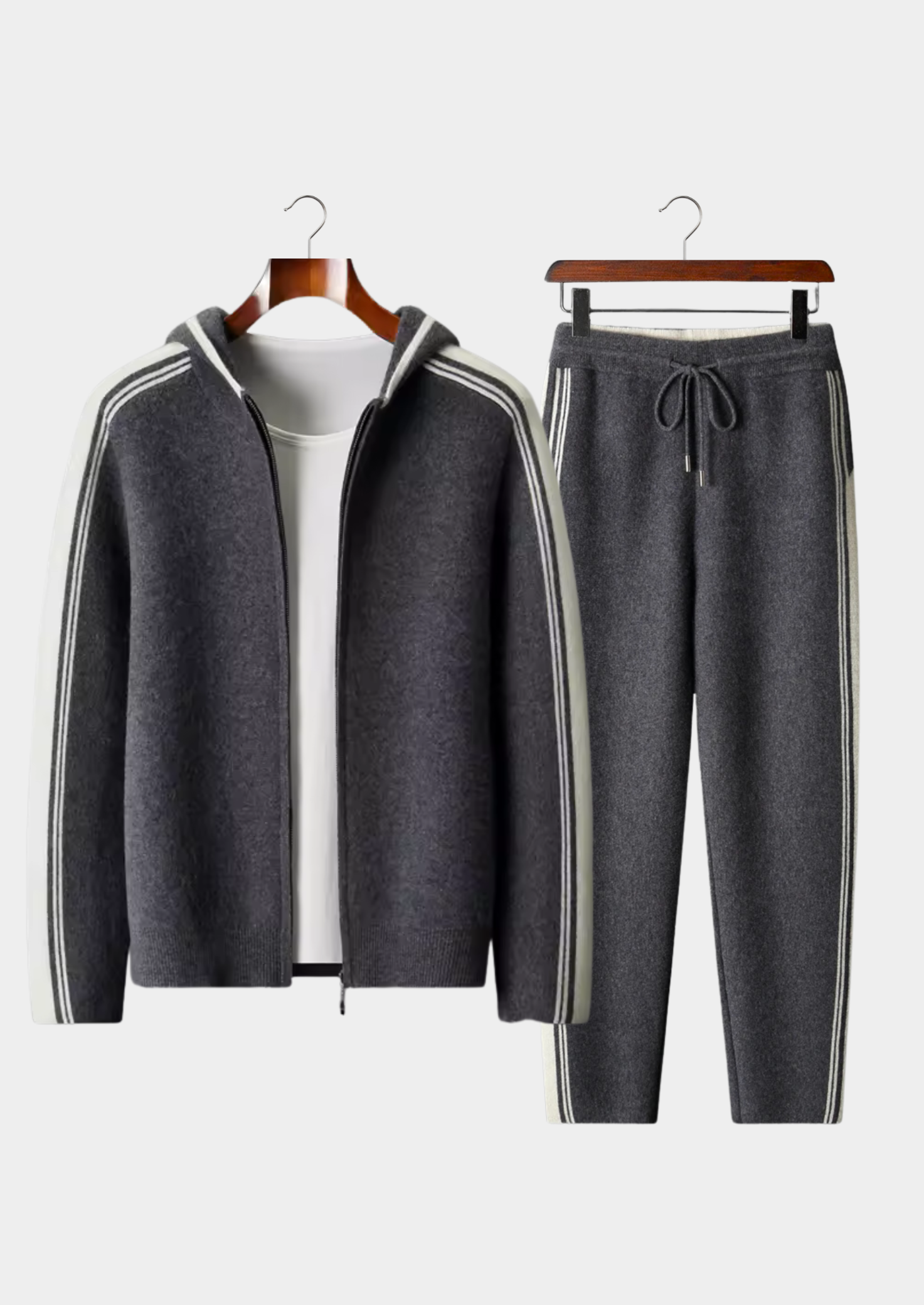 Men's Casual Tracksuit Relaxed Fit Long Sleeve Zip-Up Sporty Everyday