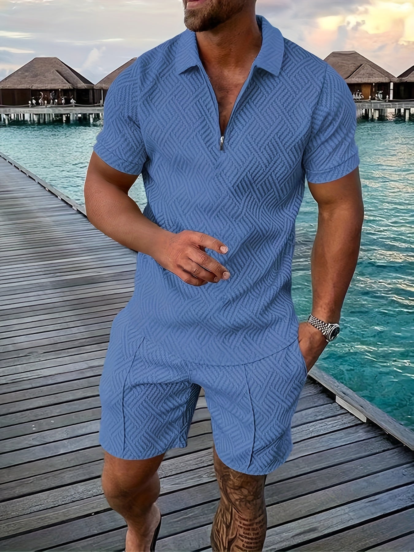 Men's Shirt & Shorts Set