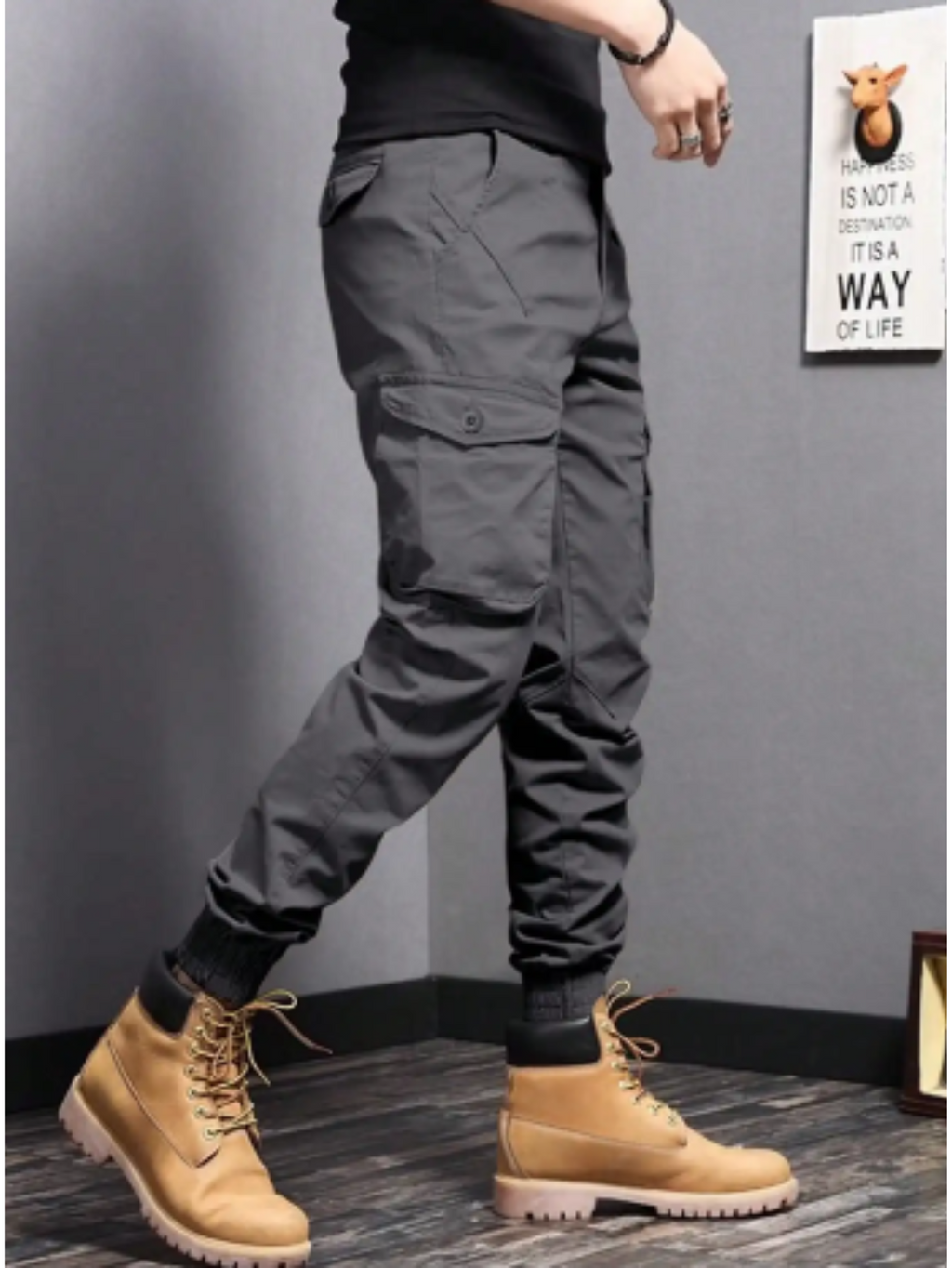 Men's Cargo Tapered Fit Trousers