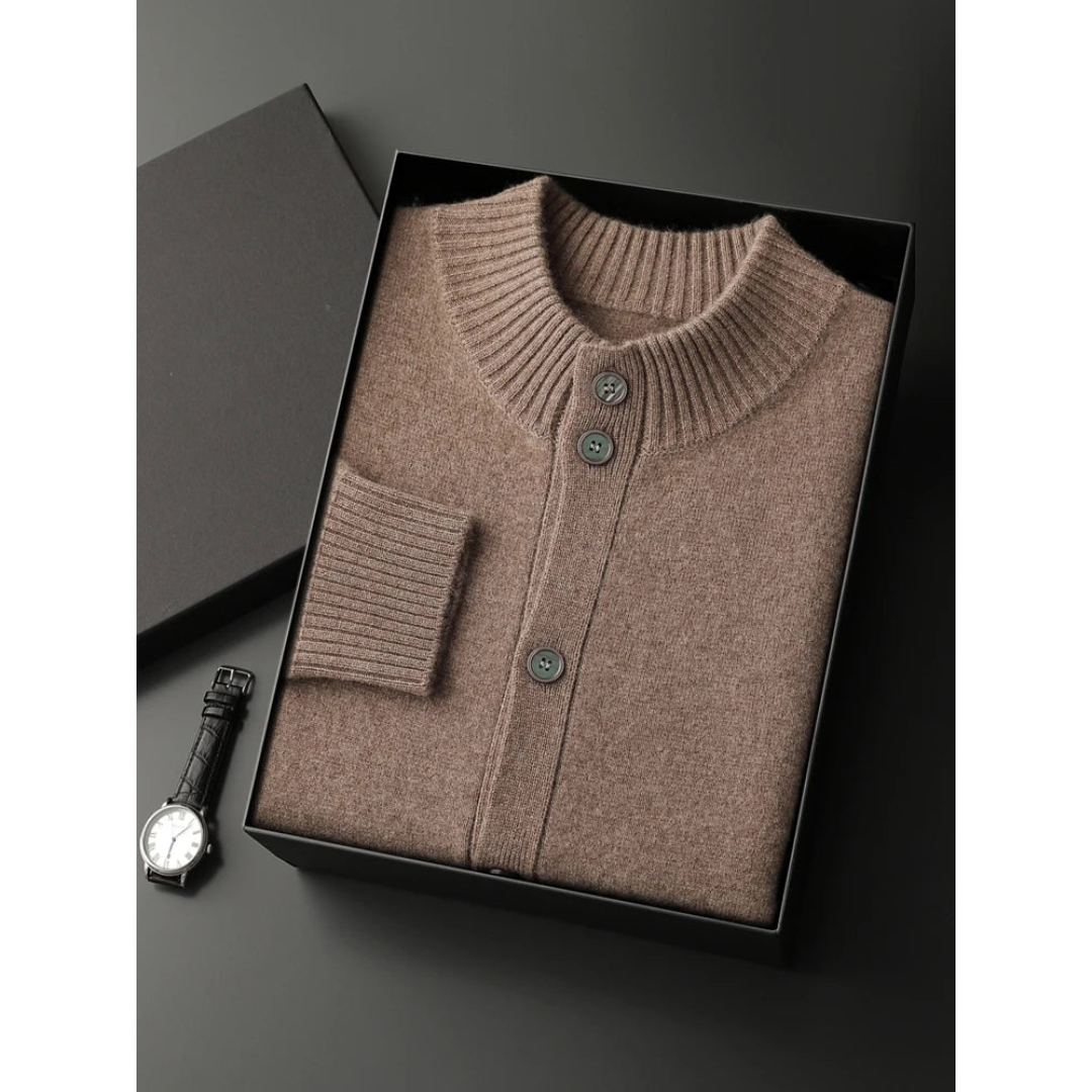 Men's Classic Cardigan Relaxed Fit Long Sleeve Open Front Versatile Layering