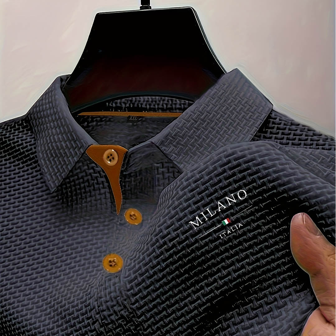 Men's Stylish Textured Polo Shirt | Casual