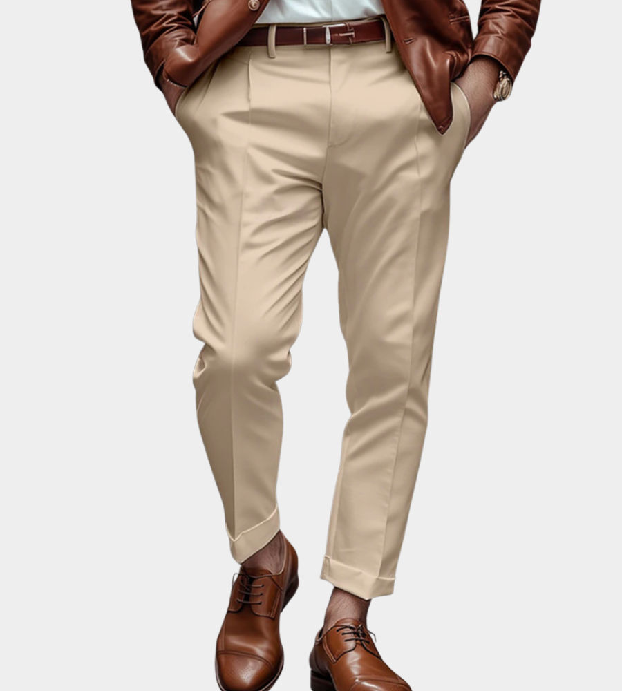 Men's Modern Slim Trousers Tailored Fit Stylish Casual Everyday Wear