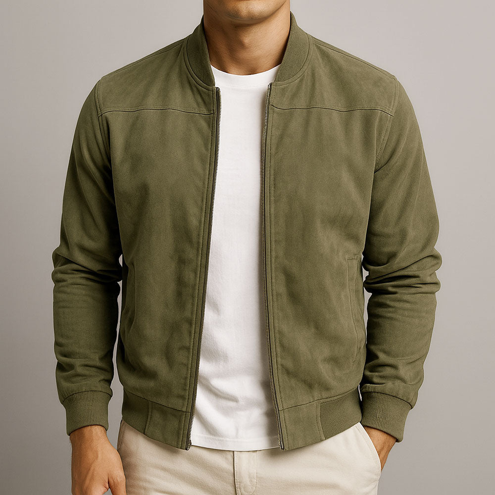 Men's Modern Minimalist Zip Jacket | Sleek