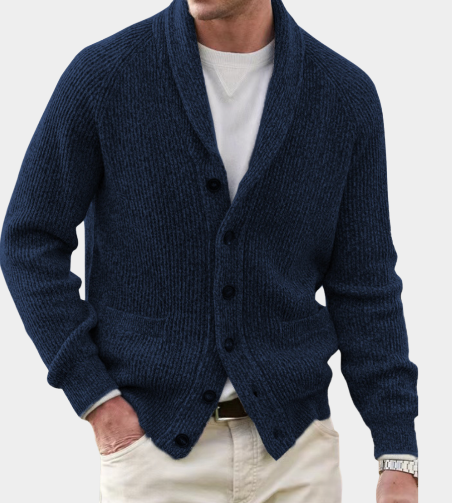 Men's Classic Scarf Cardigan Open Front Relaxed Fit Layering Versatile Everyday