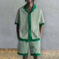 Men's Printed Shirt and Shorts Set