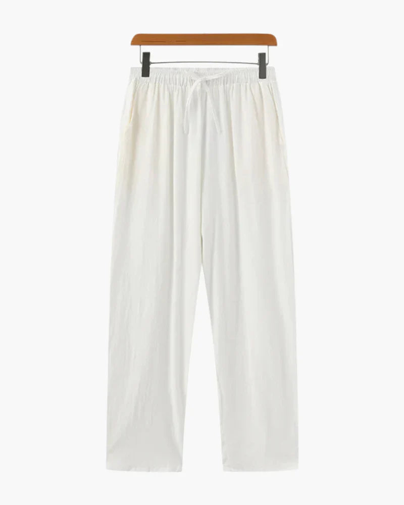 Men's Wide-Leg Trousers High-Waisted Chic Casual Everyday Summer