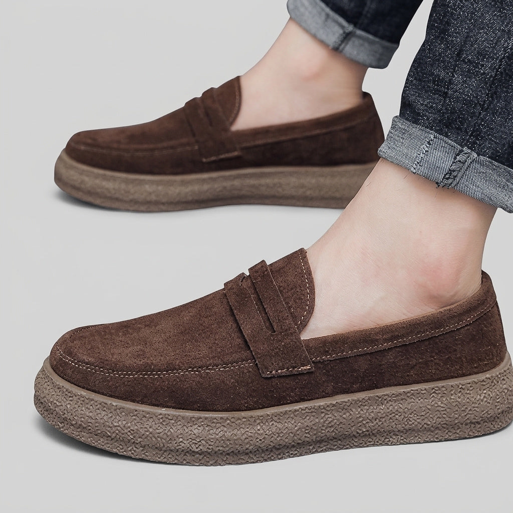 Men’s Slip-On Loafers with Platform Sole