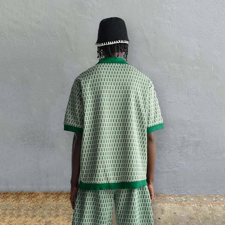 Men's Printed Shirt and Shorts Set