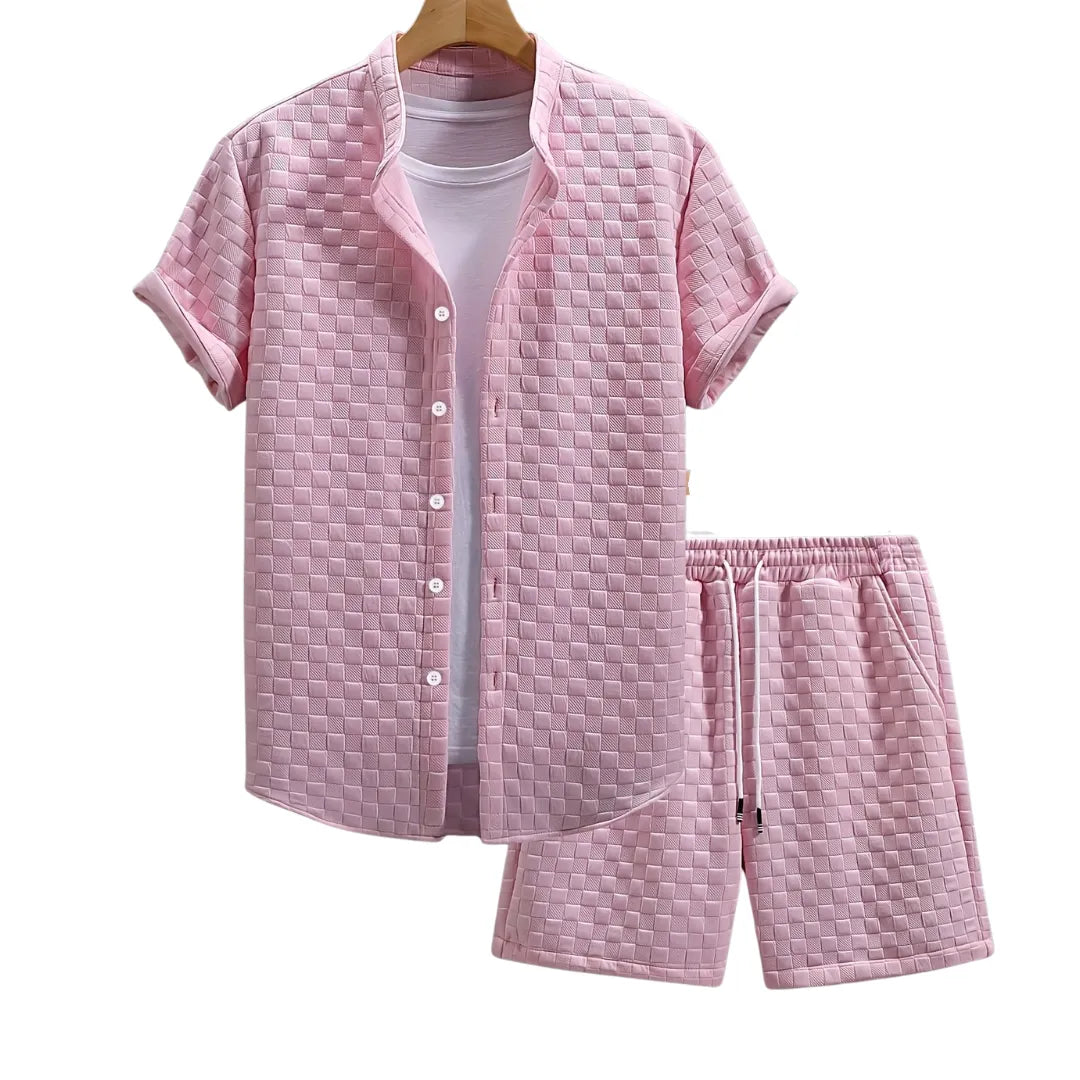 Men's Summer Set Two-Piece Matching Shirt & Shorts Casual Everyday Holiday Beach Relaxed Outfit Co-Ord