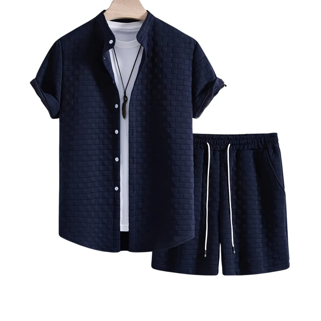 Men's Summer Set Two-Piece Matching Shirt & Shorts Casual Everyday Holiday Beach Relaxed Outfit Co-Ord