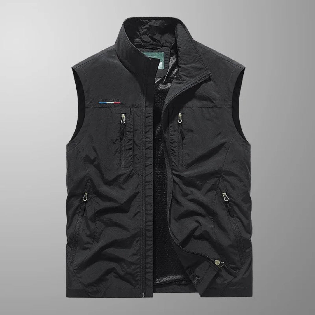 Men's Utility Vest Multi-Pocket Outdoor Adjustable Functional