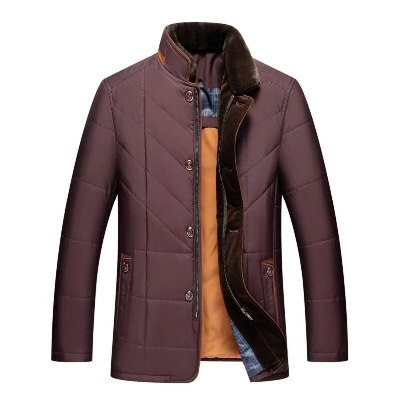 Men's Warm Coat Stylish Casual Fit Long Sleeve Zipper Closure Outdoor