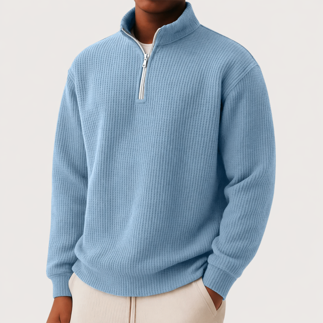 Men's Modern Leisure Jumper Relaxed Fit Long Sleeve Crew Neck Casual Everyday