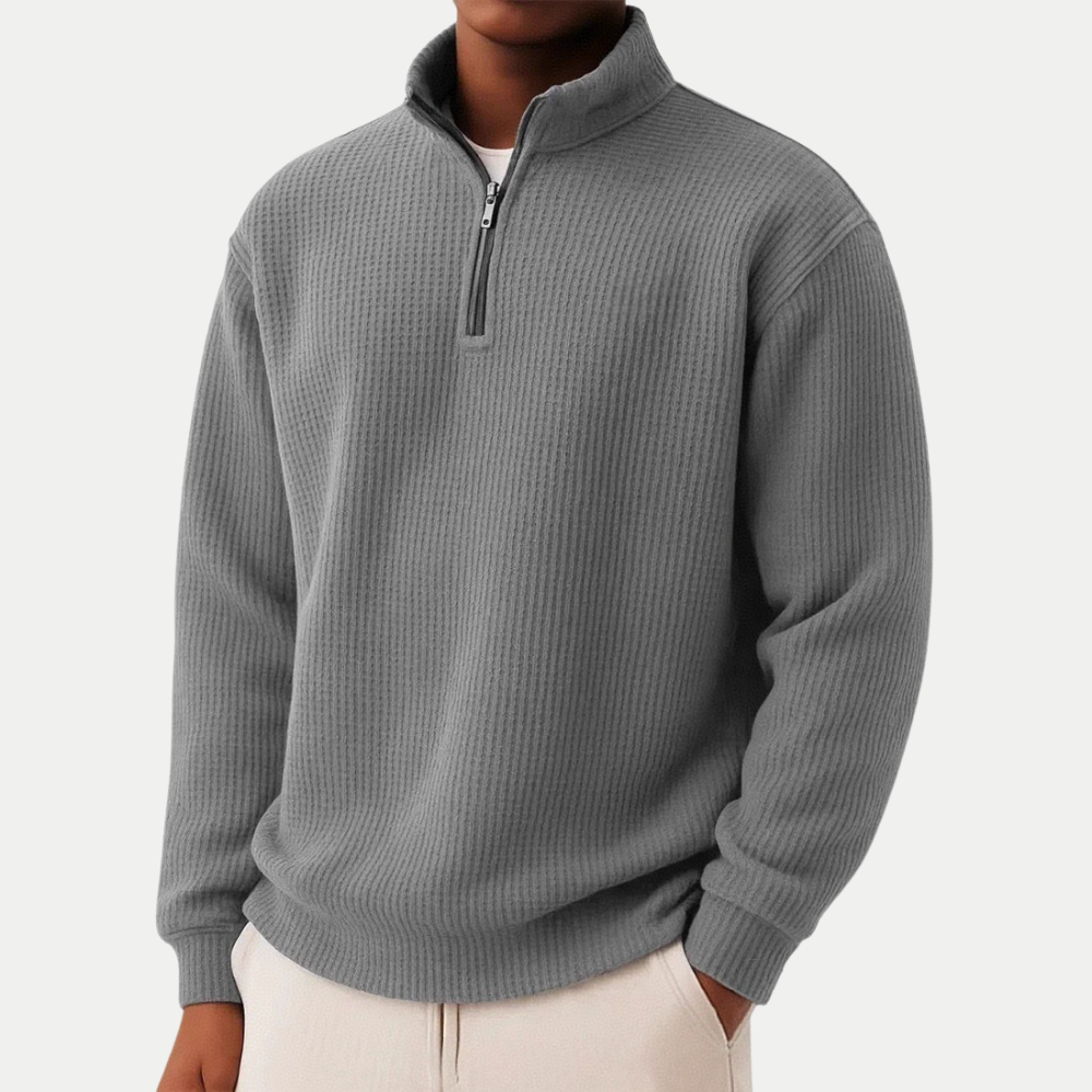 Men's Modern Leisure Jumper Relaxed Fit Long Sleeve Crew Neck Casual Everyday
