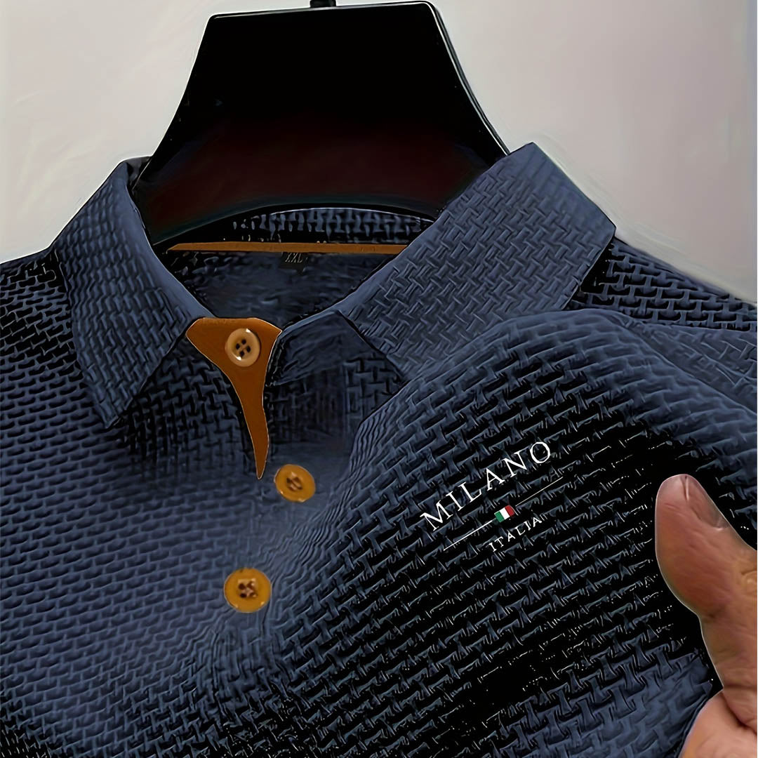 Men's Stylish Textured Polo Shirt | Casual