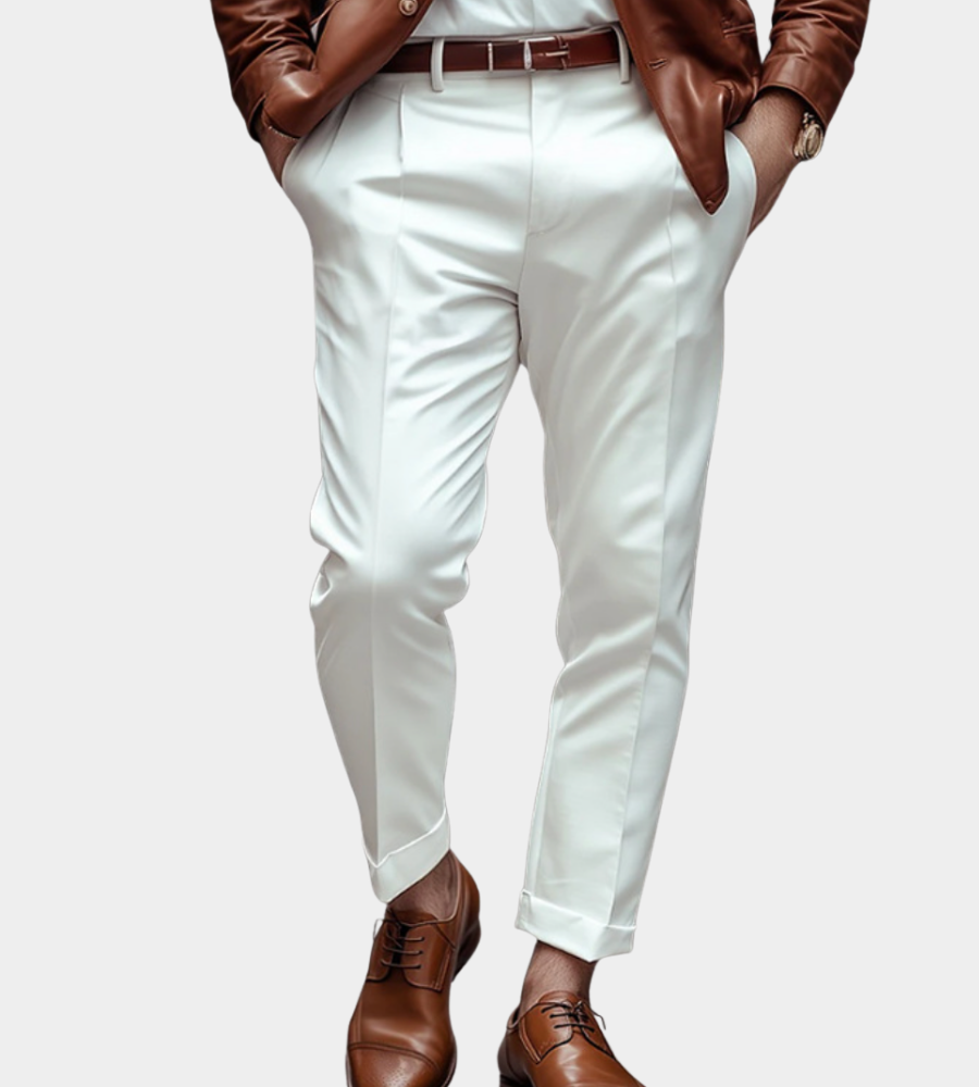 Men's Modern Slim Trousers Tailored Fit Stylish Casual Everyday Wear