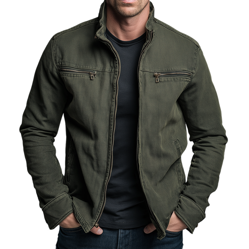 Men's Classic Jacket Casual Fit Long Sleeve Button Closure Everyday Wear