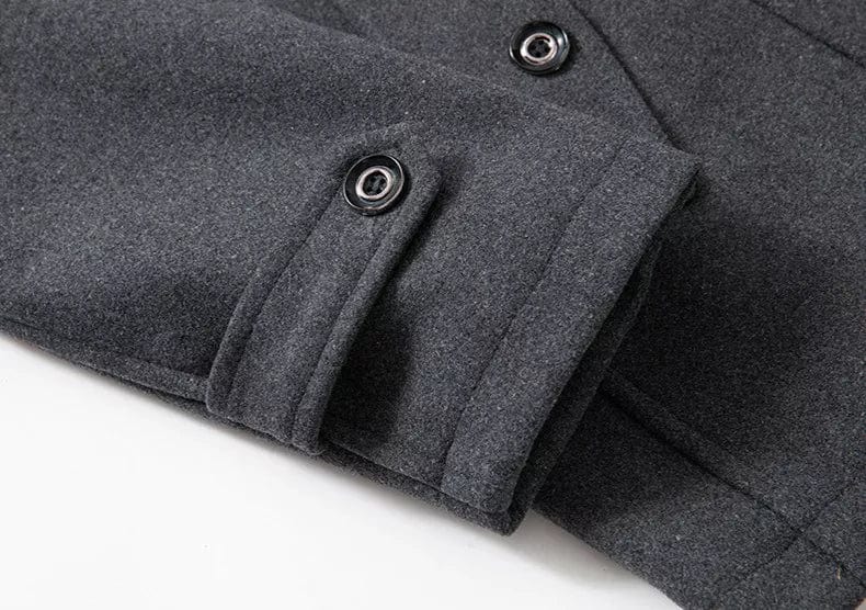 Men's Padded Winter Coat Layered Collar Front Zip Casual Outdoor