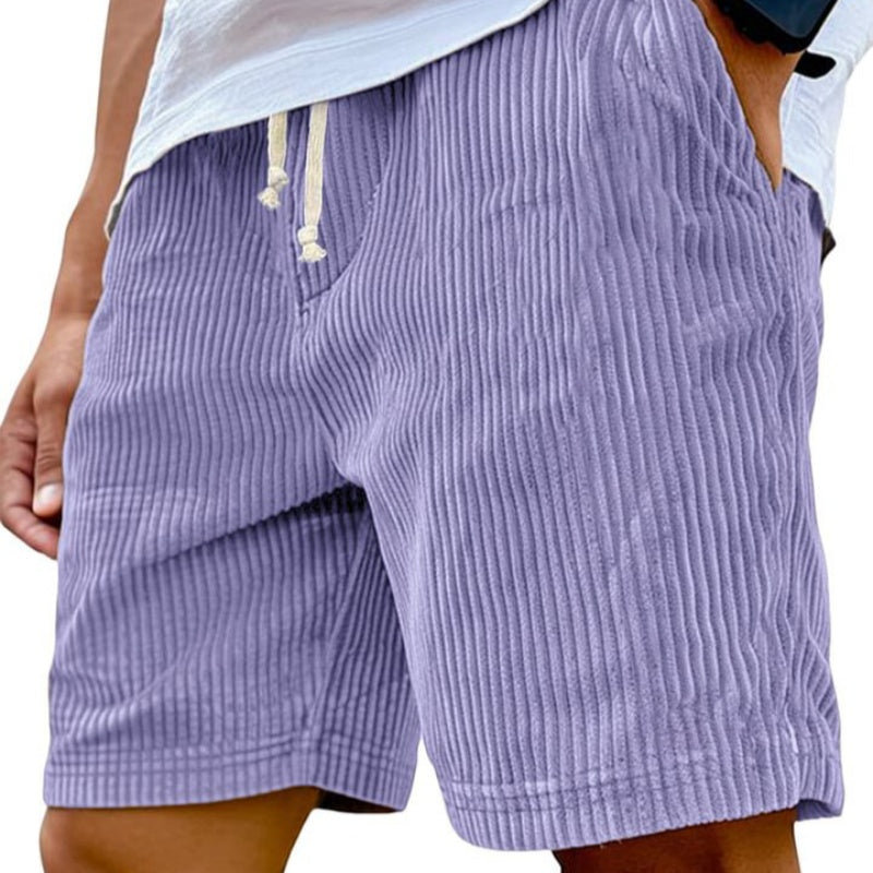 Men's Corduroy Shorts Relaxed Fit Drawstring Waist Casual Everyday Wear